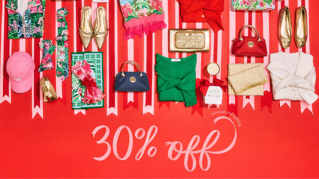 Collage of gift styles on red background